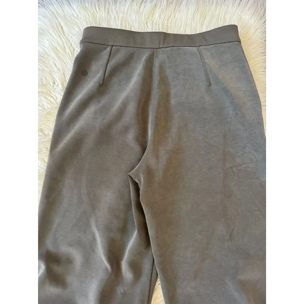 Lululemon Softstreme Pintuck High-Rise Wide-Leg Pant Olive Brown